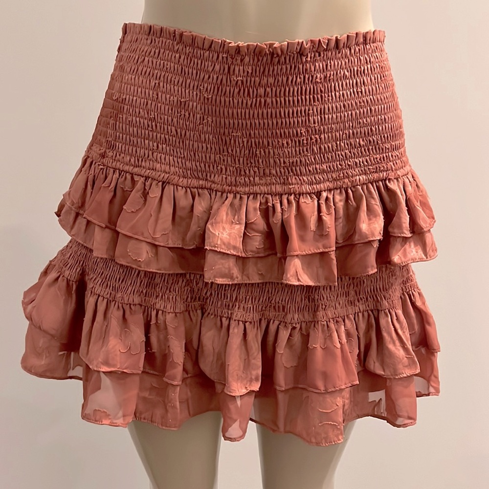Anthropologie Chloe Oliver Celeste Skirt Dusty Rose Pink Small